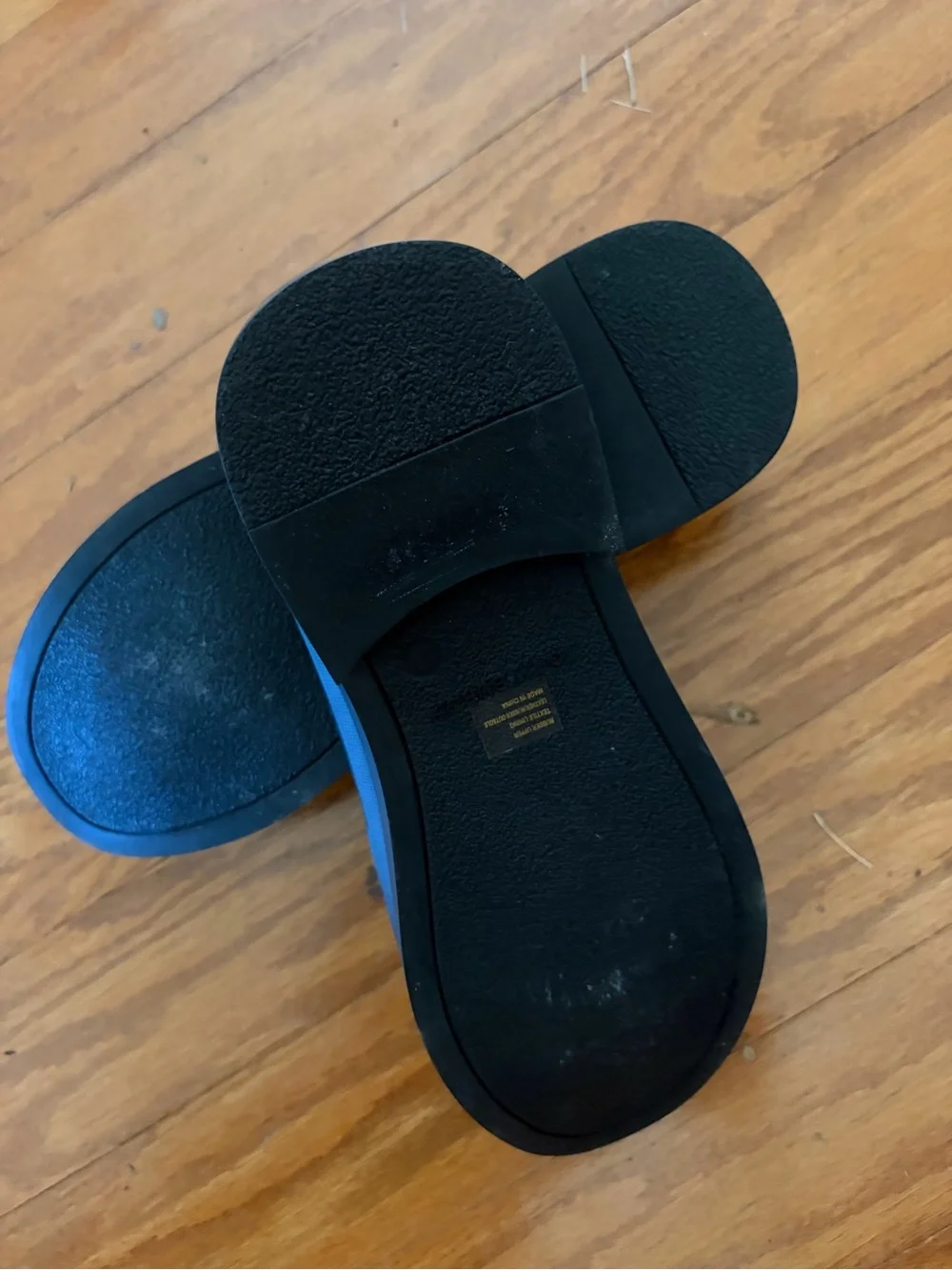 Tory Burch Slip-On Loafers Rain Shoes Leather with Blue Lining - NWOT size 7